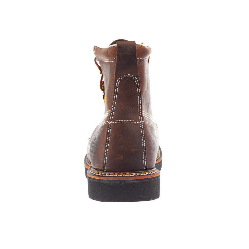 Thorogood Men`s American Heritage 6In Lace Up Top Round Soft Toe Work Boot