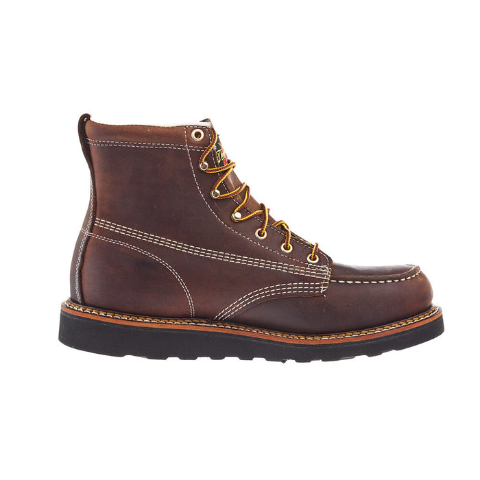 Thorogood Men`s American Heritage 6In Lace Up Top Round Soft Toe Work Boot
