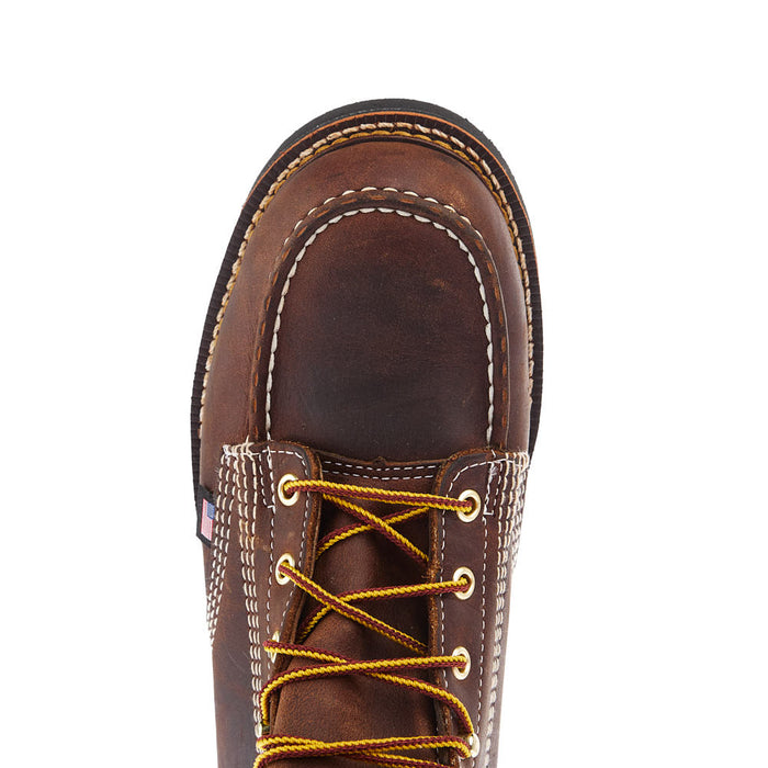 Thorogood Men`s American Heritage 6In Lace Up Top Round Soft Toe Work Boot