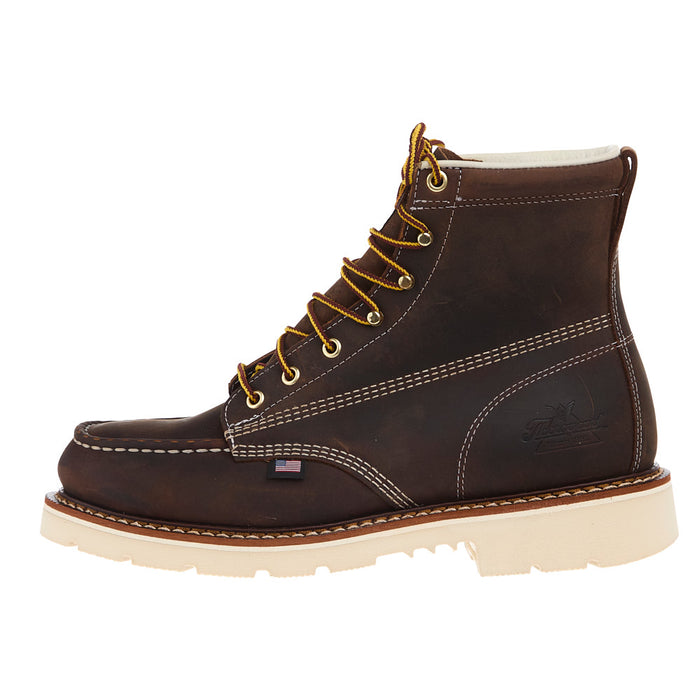 Thorogood Men's Heritage Brown 6In Soft Moc Toe Work Boot
