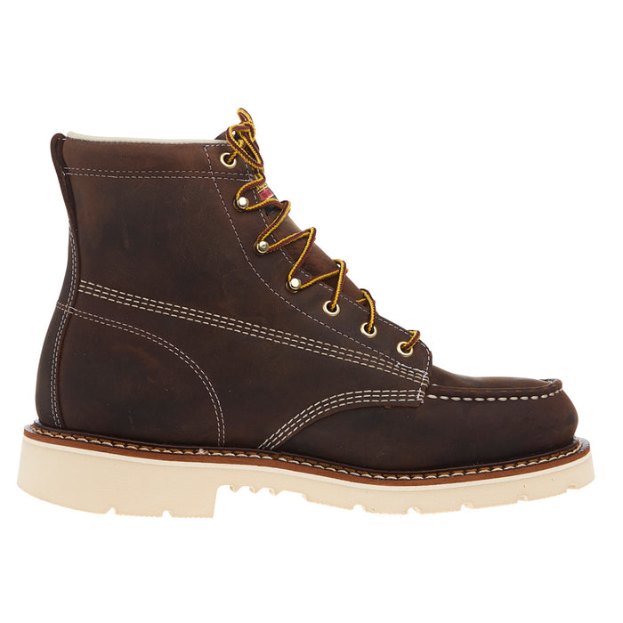 Thorogood Men's Heritage Brown 6In Soft Moc Toe Work Boot