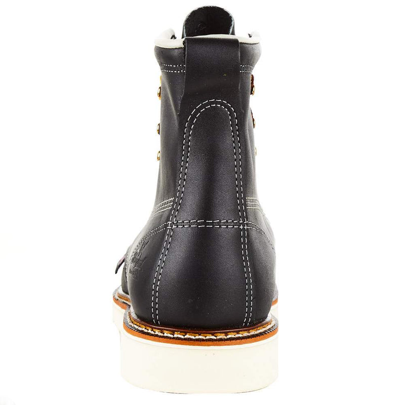 Thorogood Men`s Black 6` Soft Toe Lace Up Work Boot