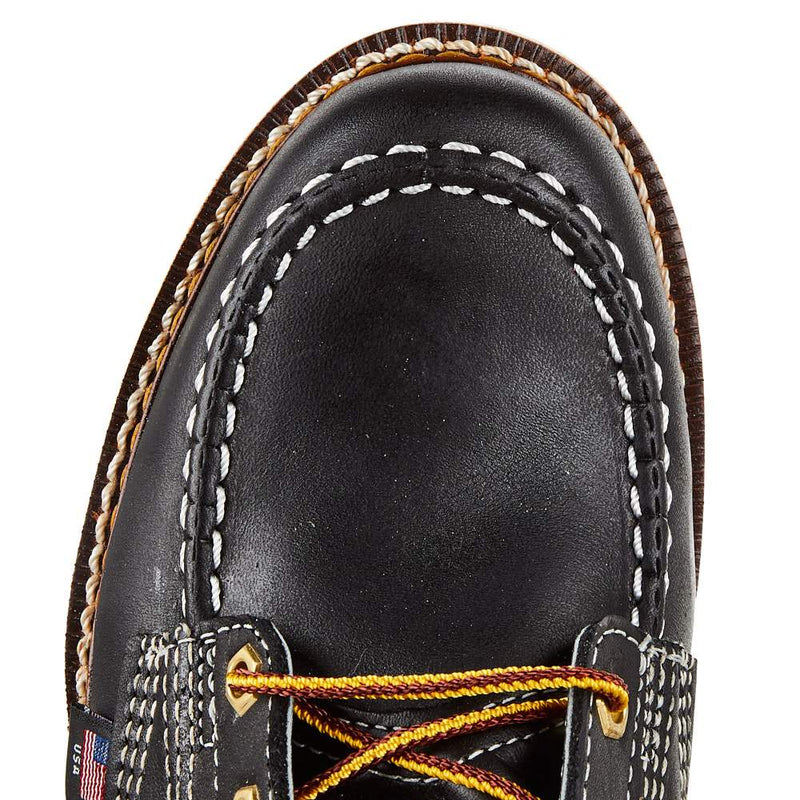 Thorogood Men`s Black 6` Soft Toe Lace Up Work Boot