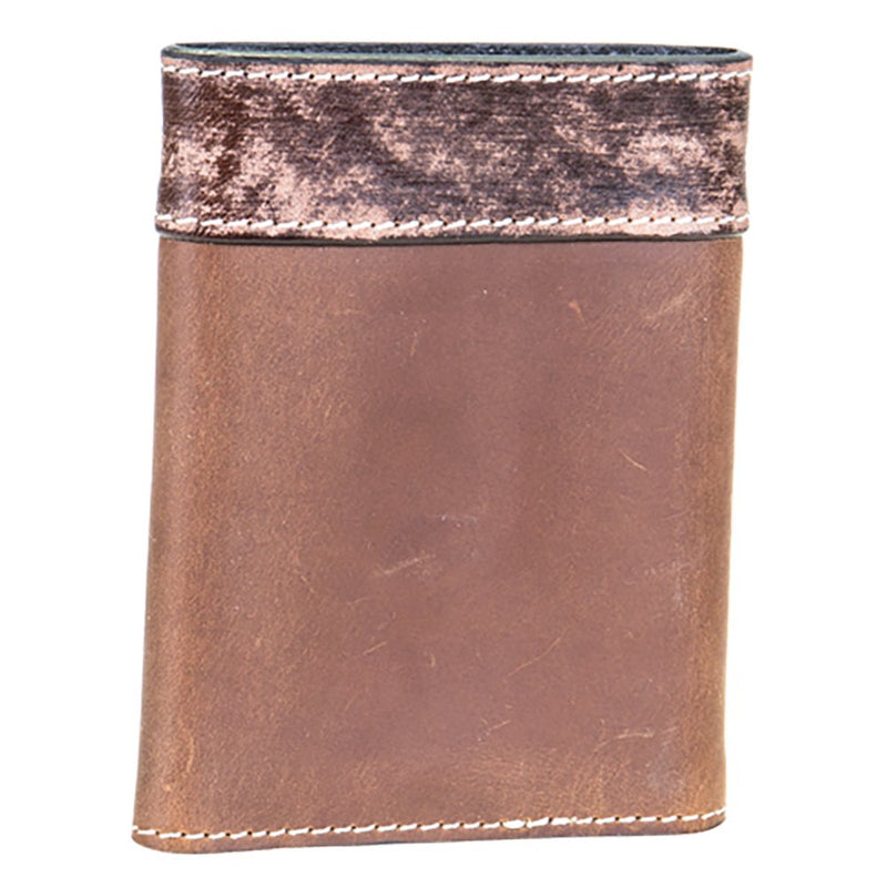 Gem Dandy Accessories Leather Tri-Fold Wallet with Tooled Accents