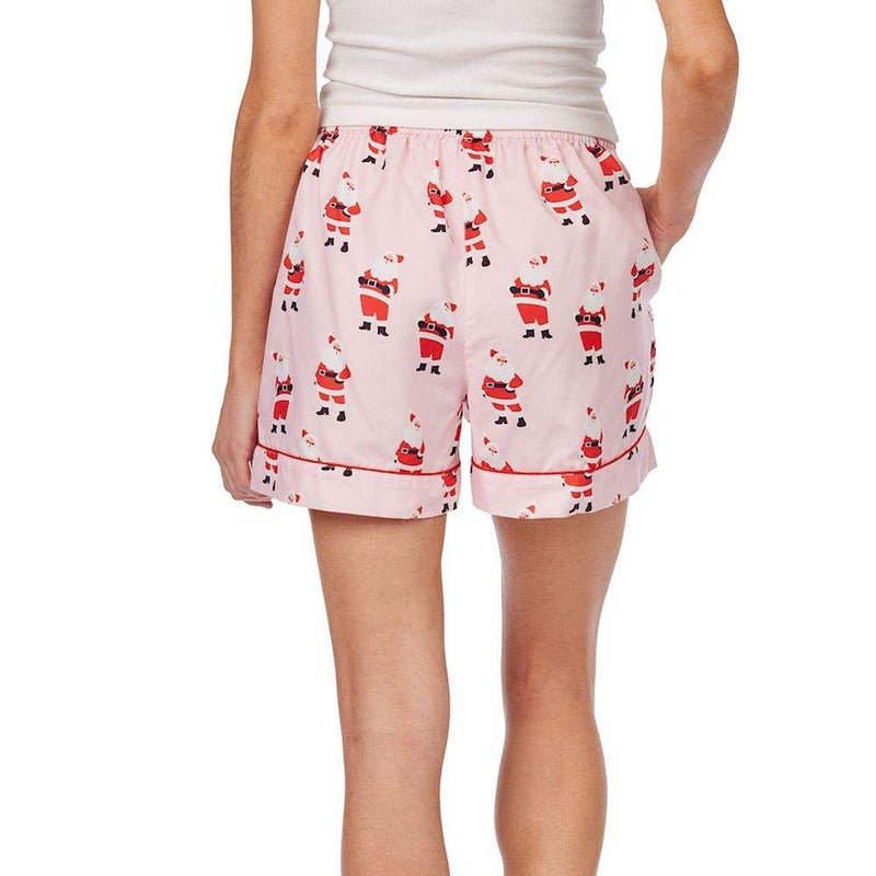 Mud Pie Women's Pink Santa Pajama Bottoms