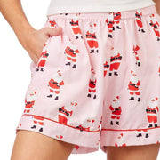 Mud Pie Women's Pink Santa Pajama Bottoms