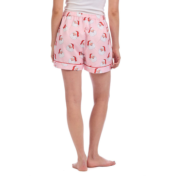 Mud Pie Women's Santa Holiday PJ Shorts