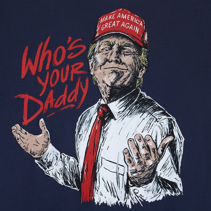 Fieldstone Men's Navy Who's Your Daddy Trump Tee Shirt