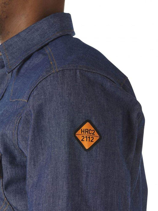 Wrangler Mens FR Flame Resistant Long Sleeve Twill Work Shirt