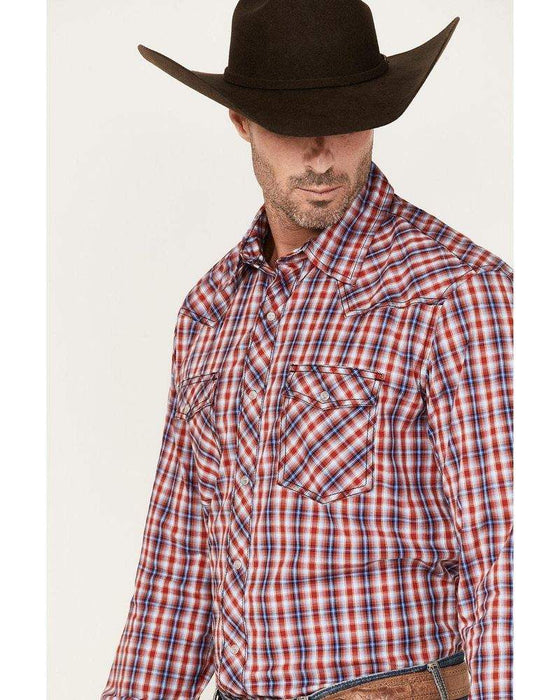 Wrangler Men's 20X Competition Advanced Comfort Plaid Snap Shirt
