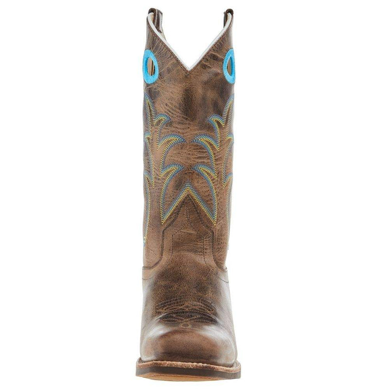 Old West Youth Cactus Light Brown Cutter Toe with Rubber Outsole Boot