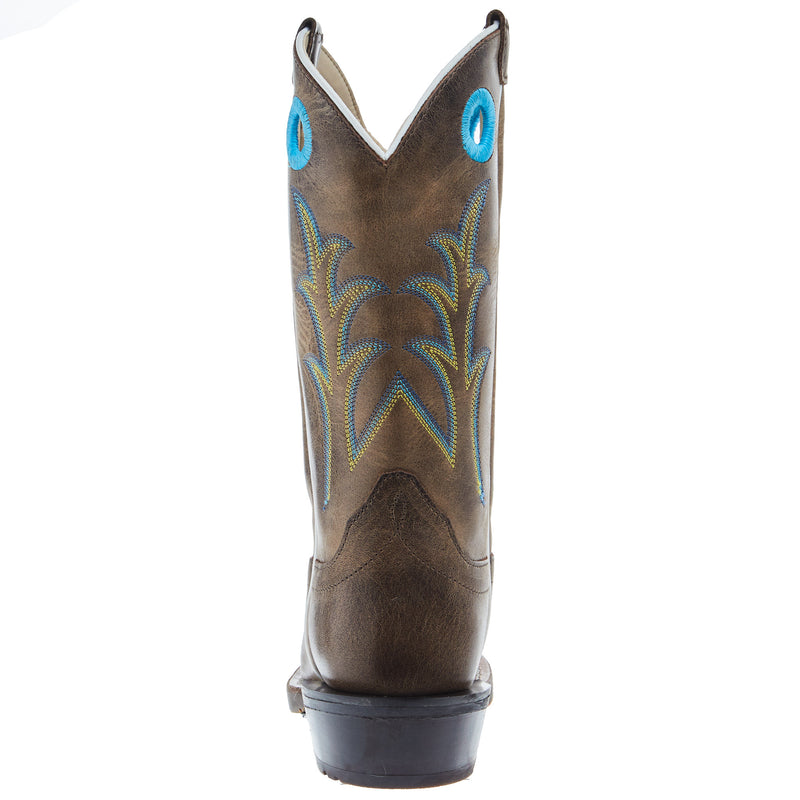 Old West Childrens Cactus Light Brown Cutter Toe with Rubber Outsole Boot