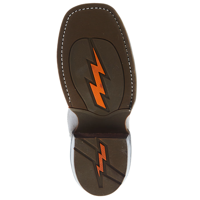 Old West Childrens Cactus Light Brown Cutter Toe with Rubber Outsole Boot