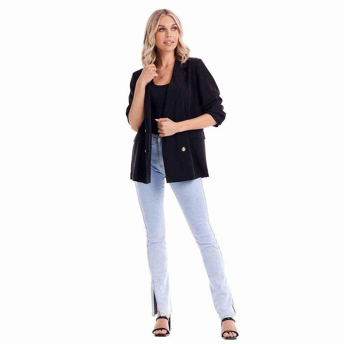 Mud Pie Women's Black Wynn Blazer
