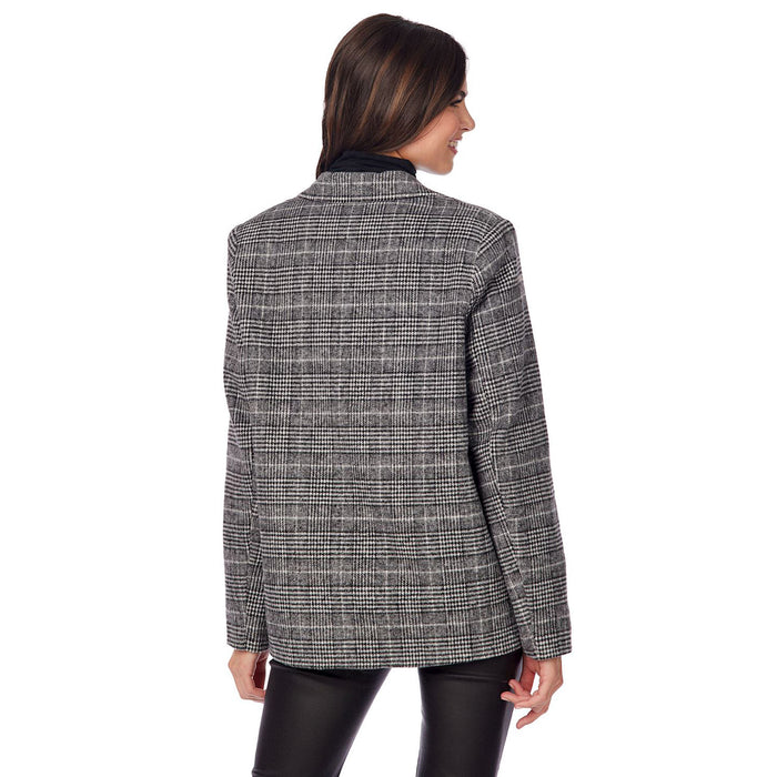 Mud Pie Women's Black Houndstooth Bynes Blazer