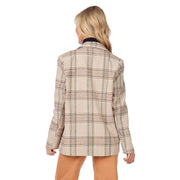Mud Pie Women's Cream Houndstooth Bynes Blazer