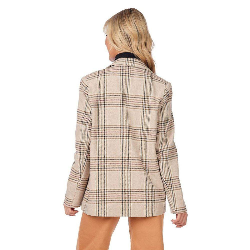 Mud Pie Women's Cream Houndstooth Bynes Blazer
