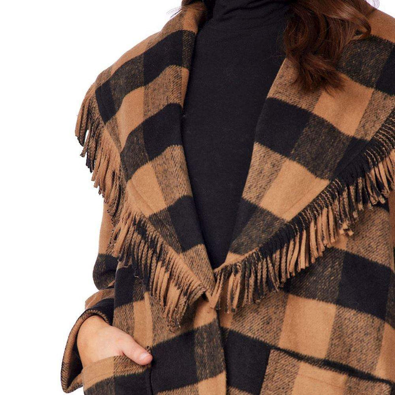 Mud Pie Women's Hartford Fringe Coat