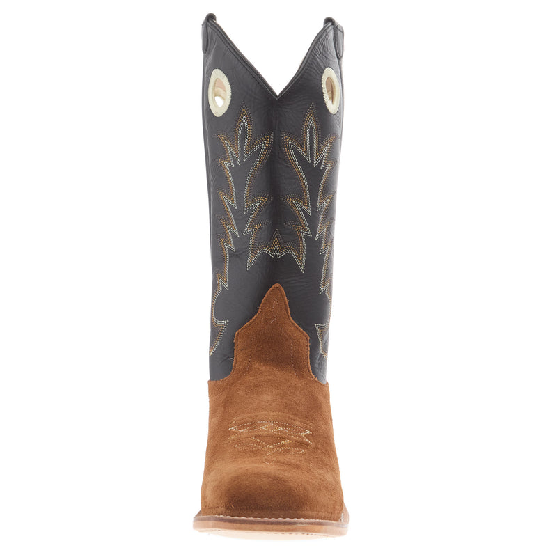 Old West Youth Light Brown Suede w/ Black Heel Counter and Leather Sole