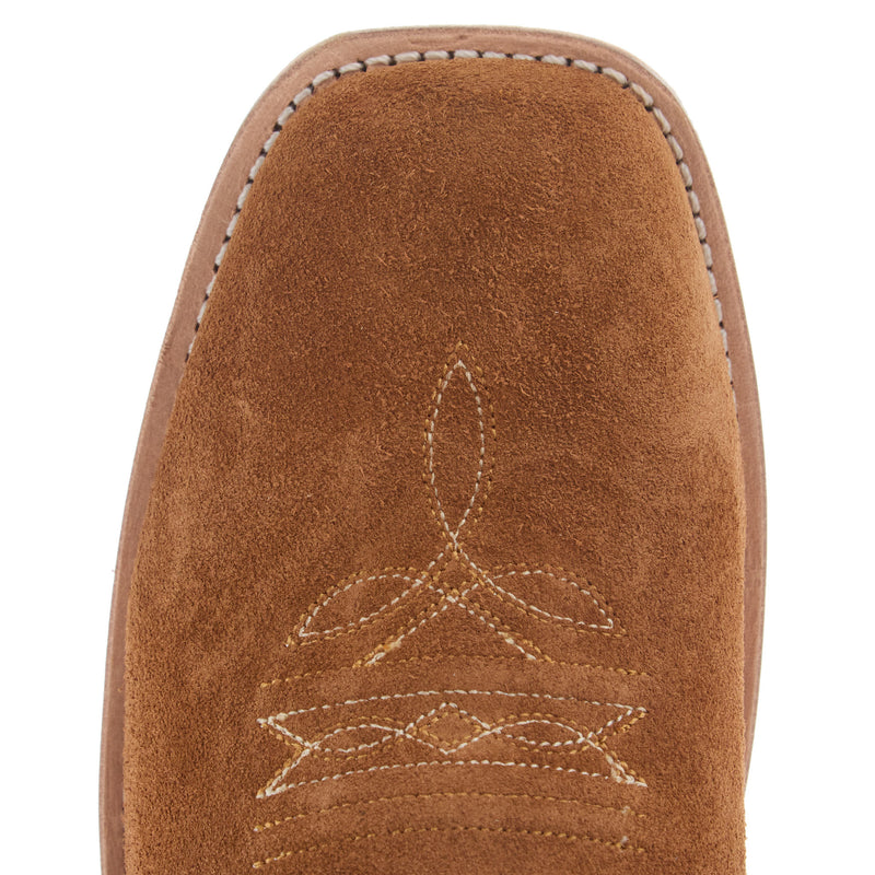 Old West Youth Light Brown Suede w/ Black Heel Counter and Leather Sole