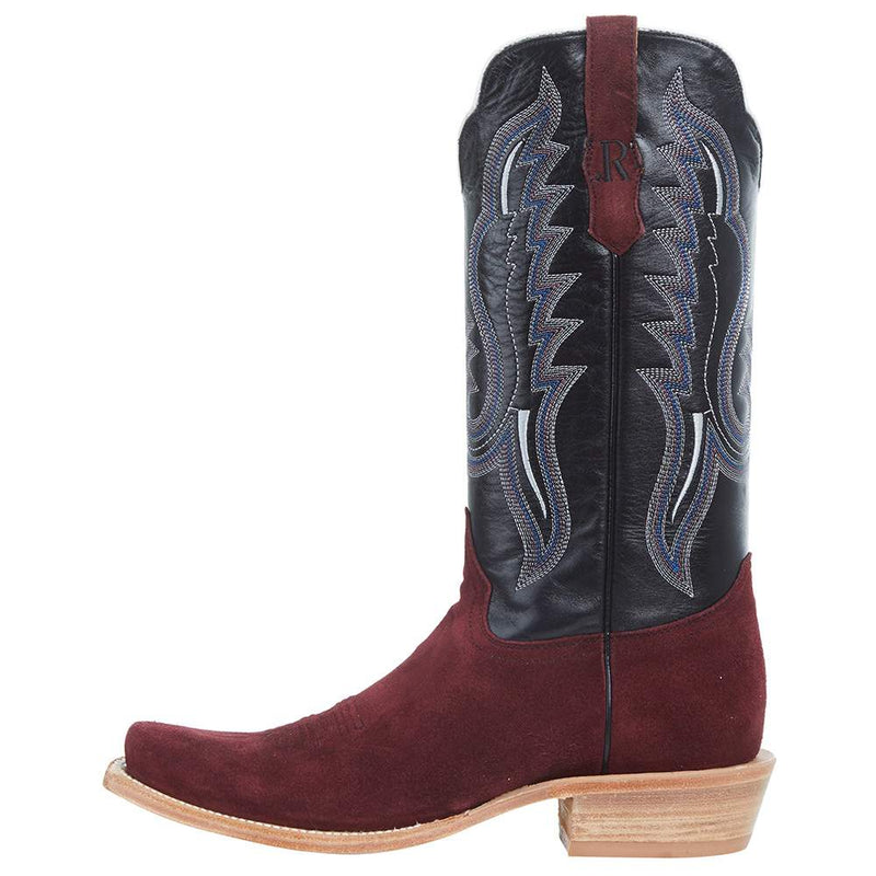 R Watson Boots Men`s Rhubarb Roughout 13` Black Sinatra Top Cutter Toe Boot