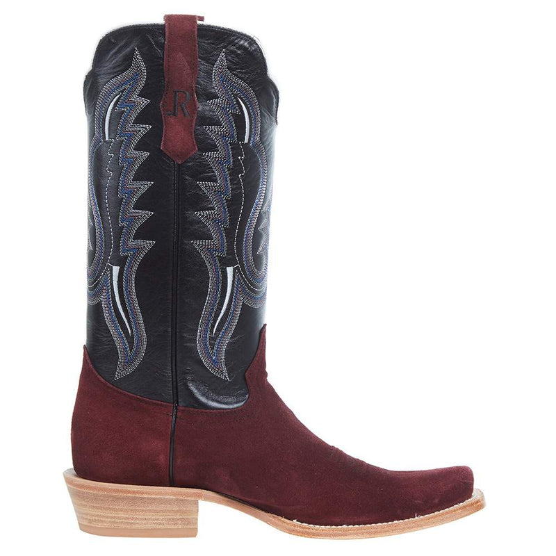 R Watson Boots Men`s Rhubarb Roughout 13` Black Sinatra Top Cutter Toe Boot