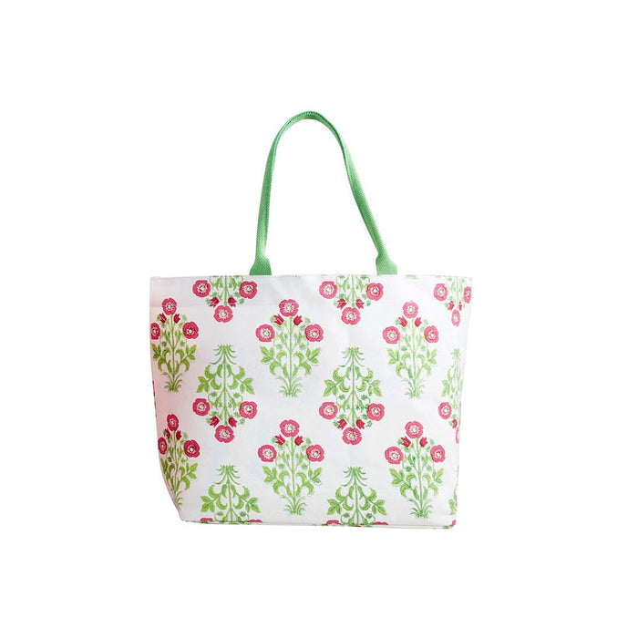 Mud Pie Green Block Print Tote