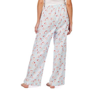 Mud Pie Women's Blue Santa Pajama Pants