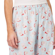Mud Pie Women's Blue Santa Pajama Pants