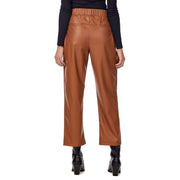 Mud Pie Women's Ballard Tan Leather Pants