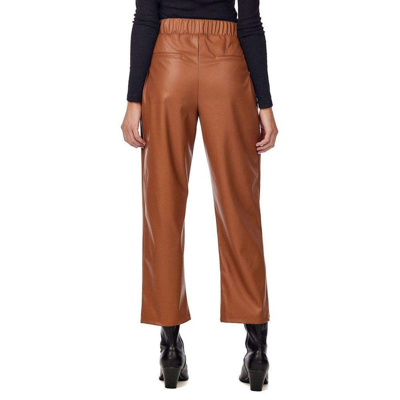 Mud Pie Women's Ballard Tan Leather Pants