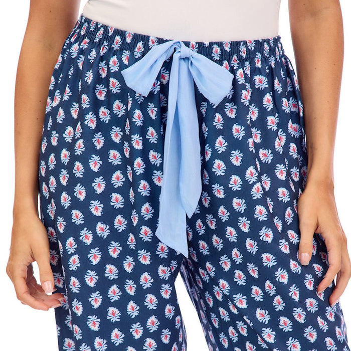 Mud Pie Women's Navy Floral PJ Pants