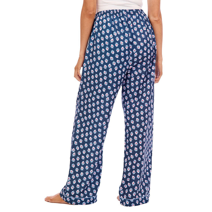 Mud Pie Women's Navy Floral PJ Pants
