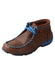 Kids Twisted X Woven Brown and Blue Driving Mocs