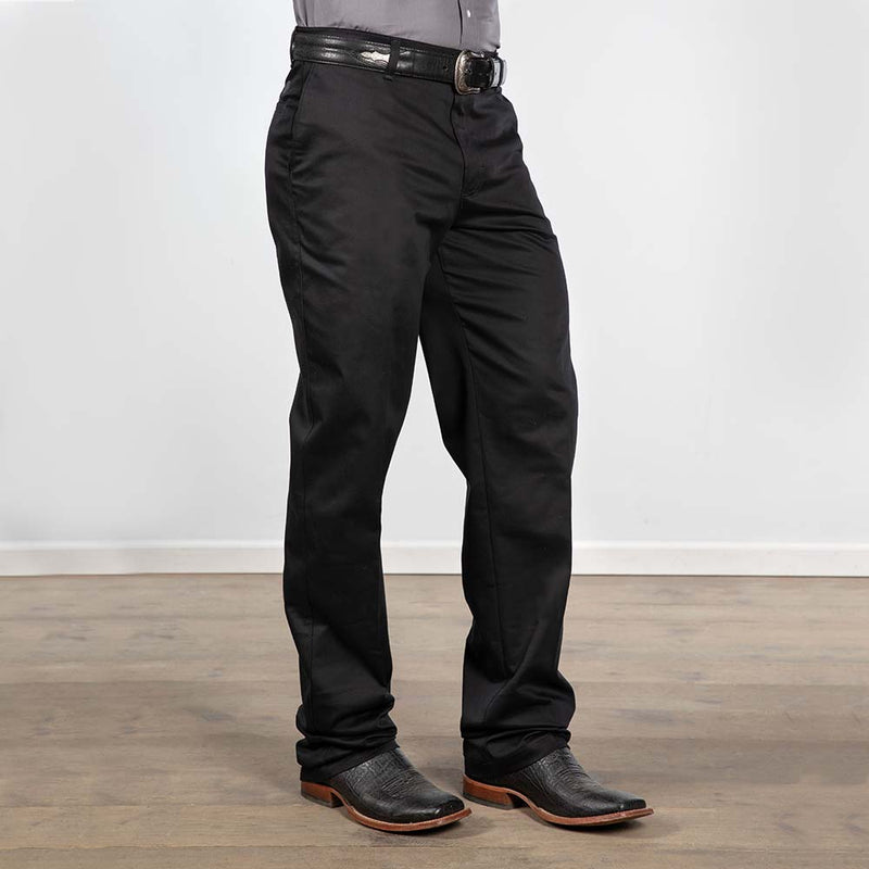 Wrangler Men's Casuals Black Flat Front Pants — NRS