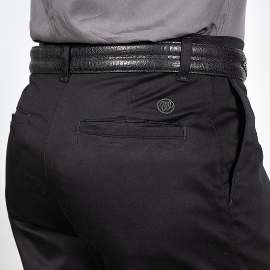 Wrangler Men's Casuals Black Flat Front Pants