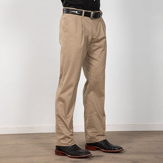 wrangler casual dress pants Wrangler Men's Casual Pleated Front Western Pants Black 35W x 32L at Amazon Men's Clothing store