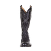 Tony Lama Men's Black Hermoso Full Quill Ostrich 13in. Black Top Cowboy Boots
