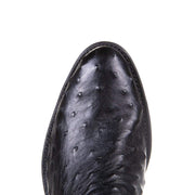 Tony Lama Men's Black Hermoso Full Quill Ostrich 13in. Black Top Cowboy Boots