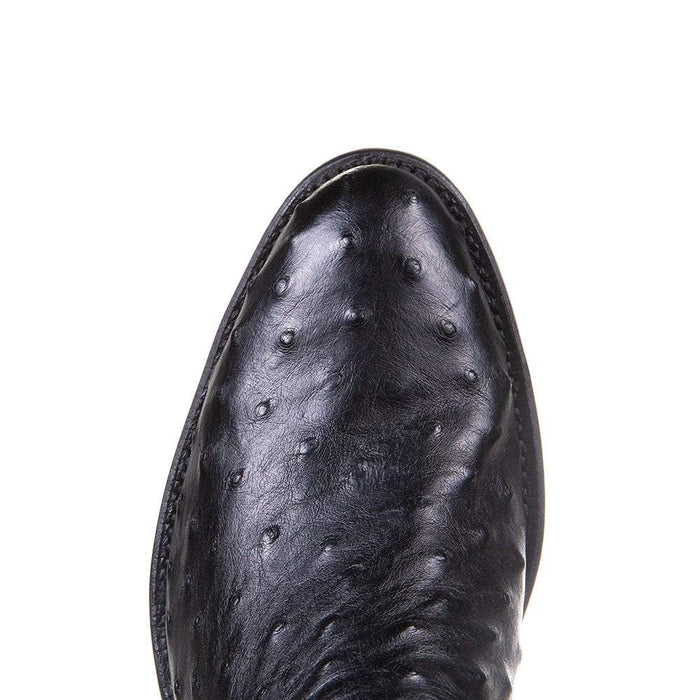 Tony Lama Men's Black Hermoso Full Quill Ostrich 13in. Black Top Cowboy Boots