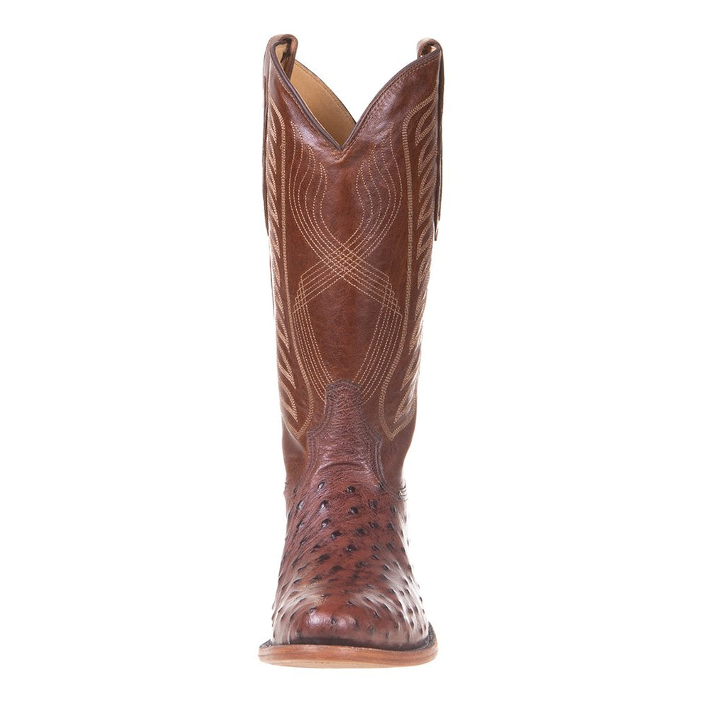 Tony Lama Tiberius Kango 13" Men's Cowboy Boots – Smooth Ostrich Leather Pull-On Round Toe Western Boots