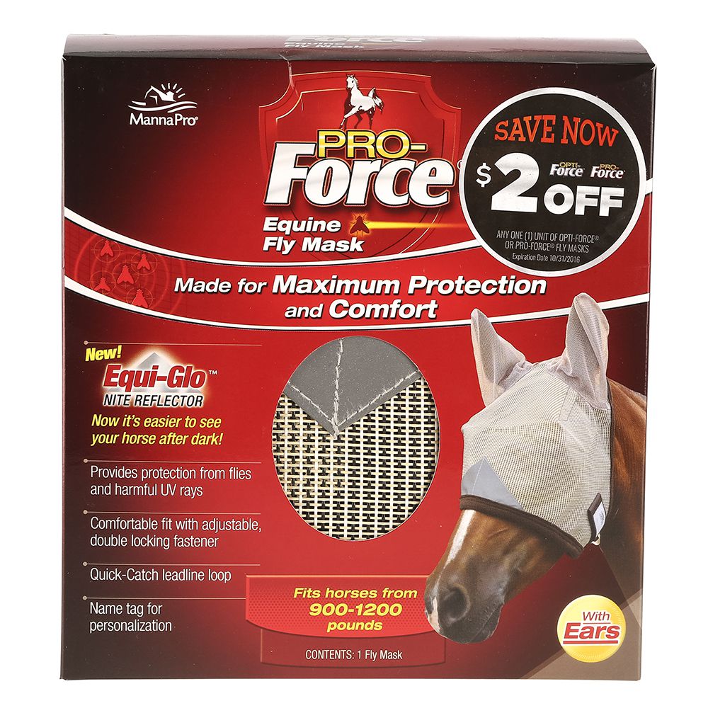 Manna Pro -Force Equine Fly Mask w/Ears — NRS