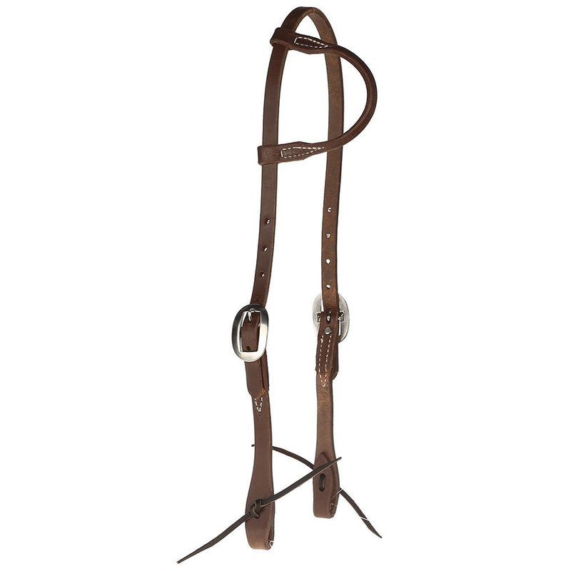 Oiled 5/8 Inch Single Ear Headstall
