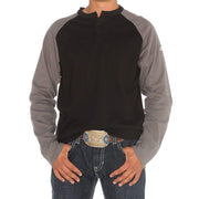 Rasco Fr Men's Grey/Black Henley Flame Resistant T-Shirt