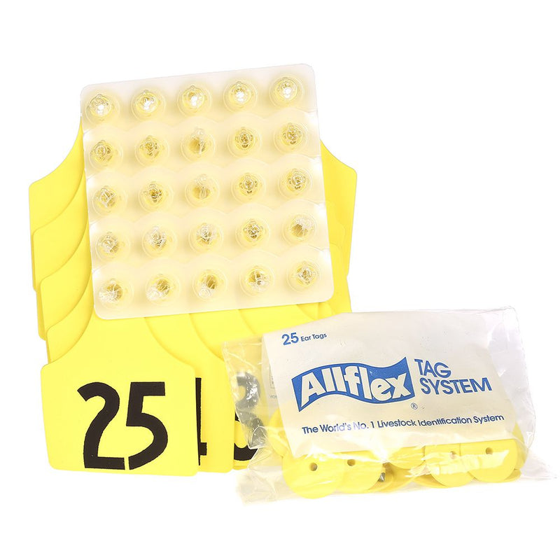 Allflex Yellow Maxi 1-25 Tags