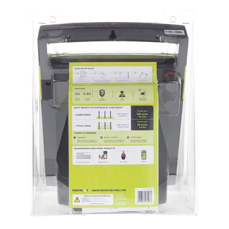 Patriot Fencing SOLARGUARD 500 Fence Energizer (12V)
