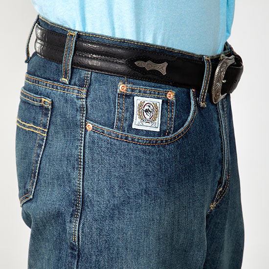 Cinch Men's White Label Mid Rise Dark Stonewash Jeans