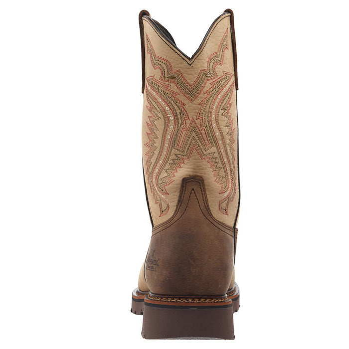 Thorogood Men's Western Work Crazy Horse 11In Brown Waterproof Nano Square Toe Work Boot