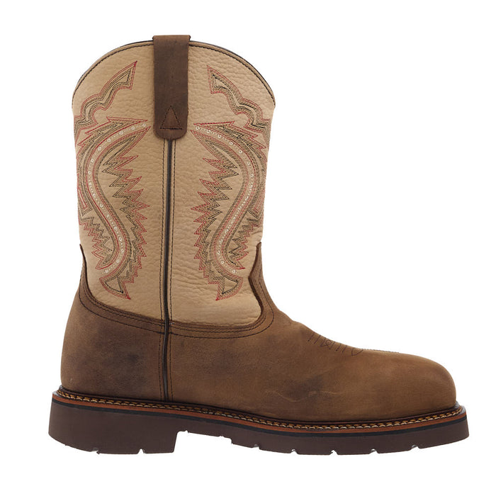 Thorogood Men's Western Work Crazy Horse 11In Brown Waterproof Nano Square Toe Work Boot