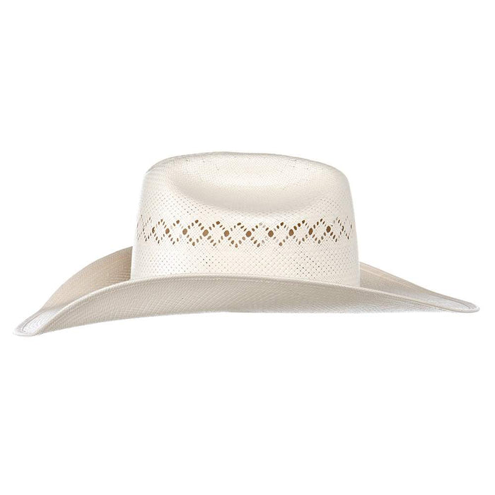 American Hats Ivory 8400 4 1/4in. Brim Rancher Crease Straw Cowboy Hat